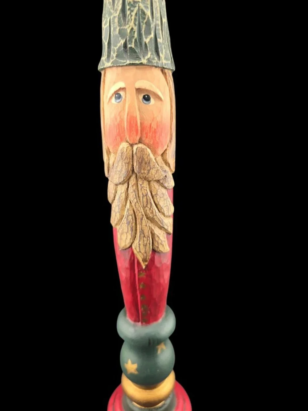 Vintage Hand-Carved Pencil Santa Cori Miller 1999 Whispering Pines 14